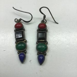 4-Stone Linear Earrings